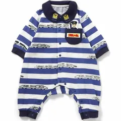 《新品》プラレール ボーダー柄 カバーオール 60 70 80サイズ BIT'Z B432015