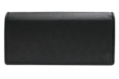 ダンヒル／Dunhill 長財布 財布 ウォレット メンズ 男性 男性用 PVC レザー 革 ブラック 黒  L2PA10A WINDSOR COAT WALLET 10CC ウィンザー 小銭入れあり 二つ折り
