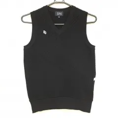 【超美品】パーリーゲイツ ニットベスト ネイビー バックロゴ コットン混 レディース 0(S) ゴルフウェア 2024年モデル PEARLY GATES