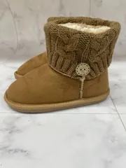 キッズ ムートンブーツ ショート 女の子 男の子 子供 スエード ファー コンビ マジック かわいい クリスマス Xmas プレゼント カッコイイ 軽い 軽量 キャメル 17.0cm rio43842cam17.0