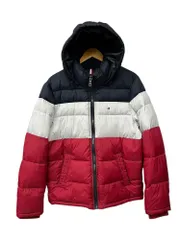 TOMMY HILFIGER (トミーヒルフィガー) ダウンジャケット ジップアップ ブランドロゴ 156AN122 Ｓ トリコロール メンズ/199