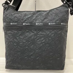 8752　LeSportsac　レスポートサック　 トートバッグ　2way　ショルダーバッグ　 BUCKET SHOULDER BAG　 バケットショルダーバッグ フラワリングバイン　日本限定　刺繍　 総柄　ブラック系　黒　ナイロン　 軽量　レディース