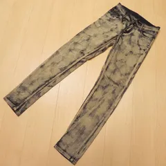 (898★ チープマンデー CHEAP MONDAY ★ 28×32 TIGHT スキニー ストレッチデニム タイト ブラックデニム 加工 古着