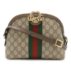 GUCCI グッチ オフィディア スモール ショルダーバッグ GGスプリーム シェリーライン ポシェット 斜め掛け PVC ベージュ モカブラウン 499621