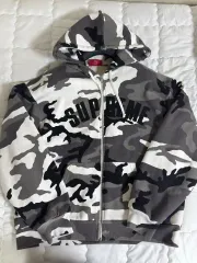 Supreme Arcs Thermal Lined Zip-Up Hooded Sweatshirt Snow Camo