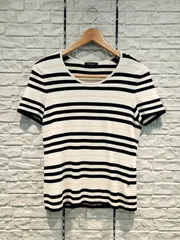 BURBERRY LONDON バーバリー ロンドン クルーネックカットソー アイコンストライプ サイズ２