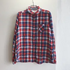 美品✨ クロッシー CLOSSHI シャツ チェック柄 長袖 羽織り 前開き 胸ポケット レッド ブルー ネイビー ホワイト カジュアル アメカジ
