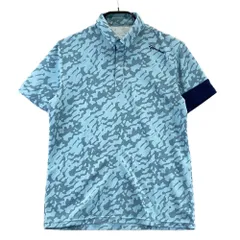 サイズ：M TAYLOR MADE テーラーメイド  半袖ポロシャツ カモフラ柄 ブルー系 [240101607063] ゴルフウェア メンズ ストスト