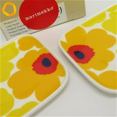 マリメッコ プレート２枚組み♡50周年記念モデル (未使用に近い) マリメッコ marimekko 50周年限定 ウニッコ柄 プレート 皿 2枚