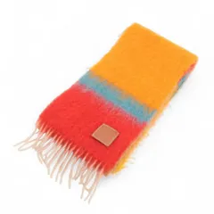 ロエベ　Loewe ストライプスカーフ　マフラー　（モヘア&ウール） マルチカラー