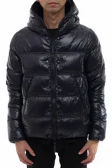 デュベティカ／DUVETICA ダウンジャケット JKT アウター メンズ 男性 男性用ナイロン ネイビー 紺  CIATO チアト フード付き