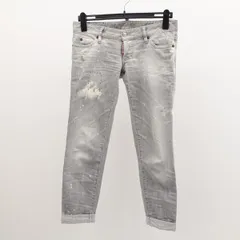 DSQUARED2 / ディースクエアード ◆デニムパンツ/スキニー/ダメージ加工/グレー/W38 S72LA0860 S30260  レディースファッション