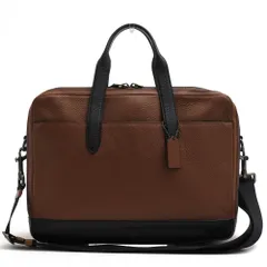 コーチ／COACH バッグ ブリーフケース ビジネスバッグ 鞄 ビジネス メンズ 男性 男性用 レザー 革 本革 ブラウン 茶  F27617 Hamilton Day Brief ハミルトン デイ ブリーフ A4サイズ収納可 2WAY ショルダーバッグ シボ