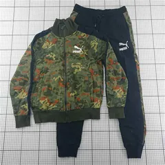 ◇ Θ プーマ PUMA 迷彩柄トラックジャケット＆パンツセット アジアS メンズ E  【1601150030733】