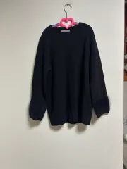 BCBG ブラック 袖 ファー ニット