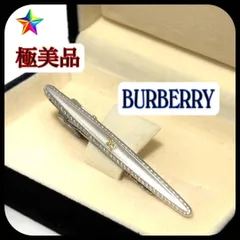 バーバリー ブランド  ネクタイピン シルバー ホースロゴ  ビジネス  極美品  箱付き  BURBERRY
