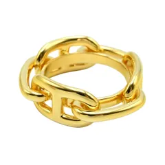 美品 HERMES エルメス シェーヌダンクル GP スカーフリング ゴールド K2601-105NP