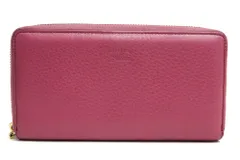 グッチ／GUCCI 財布 ウォレット レディース 女性 女性用レザー 革 本革 ピンク  307984 バンブータッセル 小銭入れあり シボ革 シュリンクレザー ラウンドジップ ラウンドファスナー
