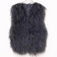 MACPHEE　マカフィー　ラムファーベスト　毛皮　チベットラム　グレー　レディース　38　b00190