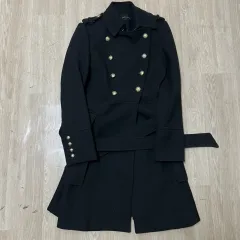 ザラ ベーシック レディース ゴールド ボタン トレンチコート M/95