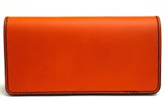 刻心堂／kokushindo 長財布 財布 ウォレット メンズ 男性 男性用レザー 革 本革 オレンジ  小銭入れあり 二つ折り
