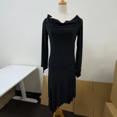 社交ダンス ダンス衣装 ワンピース ドレス 黒 ブラック アシンメトリー 長袖