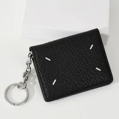 MAISON MARGIELA メゾン マルジェラ カードケース カードホルダー S56UI0128 P4455 メンズ ユニセックス ブラック キーリング ステッチ