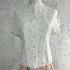 VINTAGE(ヴィンテージ) 60~'s all lace blouse 総レースブラウス FREE アイボリー
