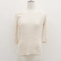 Mila Owen / ミラ オーウェン ◆七分袖ボートネックリブニット/アイボリー/サイズ0 09WNT192082  レディースファッション
