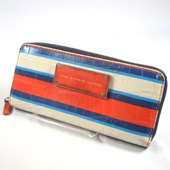 MARC BY MARC JACOBS / マークバイマークジェイコブス ◆ラウンドファスナー財布/ロゴプレート/マルチカラー M3121416 【財布/サイフ/ウォレット/wallet/コイン】 レディースファッション【中古】 