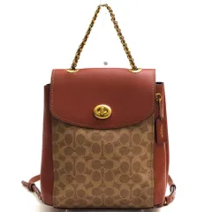 コーチ／COACH リュック バッグ バックパック レディース 女性 女性用 PVC レザー 革 ブラウン 茶  38585 Parker convertible backpack in signature canvas パーカー コンバーチブル バックパック