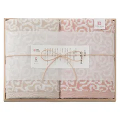 【ギフト】[タオル類]今治謹製 紋織タオル バスタオル2P(木箱入) ピンク