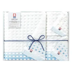 【ギフト】[タオル類]今治タオル 蒼海 バスタオル&ウォッシュタオル2P