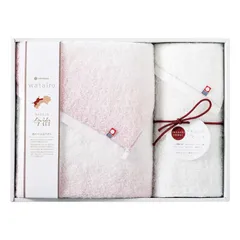 【ギフト】[タオル類]わたいろ nishikawa今治タオル バスタオル&フェイスタオル ピンク