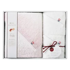 【ギフト】[タオル類]わたいろ nishikawa今治タオル バスタオル&フェイスタオル2P ピンク