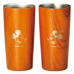 【ギフト】[食器]ディズニー 木目調ステンレス真空タンブラーペアセット 440ml 82115