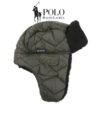 新品 未使用 並行輸入 POLO RALPH LAUREN ポロ ラルフローレン SHERPA LINED PUFFER ボアフライトハット 518737 カンパニーオリーブ