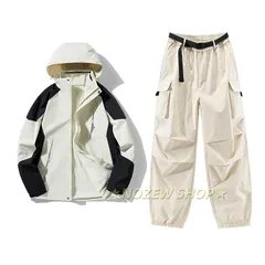 スノーボードウェア  上下セット スキーウェア メンズ レディース パーカー ボード ウェア ウェア スノボー ウェア スノー ウエア多機能 大きいサイズ おしゃれ スノーボード スキー  撥水加工 防風 防寒着保温 春秋【裏起毛なし】962-3425