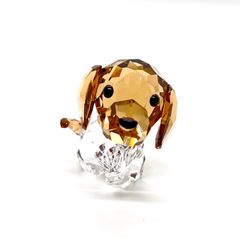 美品☆SWAROVSKI スワロフスキー Puppy Miro パピー ダックスフンド 犬