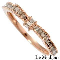 ジーエスティービー GSTV リボンモチーフリング 指輪 ダイヤモンド 0.30ct ピンクゴールド K18PG 13.5号 中古 プレラブド 返品OK