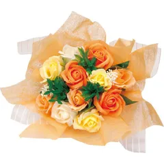 【ギフト】スカーレットブーケ(ソープフラワー) オレンジ