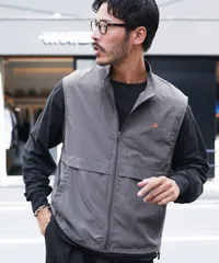 新品 未使用 JIGGYS SHOP(ジギーズショップ)ナイロンベスト シャカシャカ セットアップ可 218617 チャコール/オレンジ