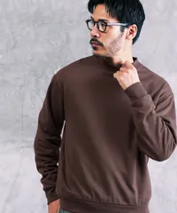 新品 未使用 JIGGYS SHOP(ジギーズショップ)裏毛 クルーネックスウェット 長袖 トレーナー 218624 ブラウン