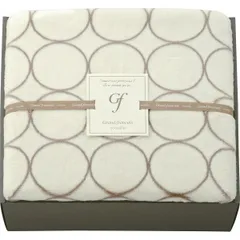 【ギフト】[寝具]グランフランセヌーベル ハイソフトタッチマイヤー毛布 アイボリー 【全国配送可】