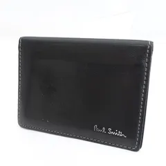 Paul Smith / ポールスミス ■パスケース ケース 黒  紫 レザー 【財布/サイフ/ウォレット/wallet/コイン】 ブランド【中古】 