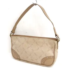 LONGCHAMP / ロンシャン ■ショルダー ハンド ポーチ ナイロン レザー ベージュ 【バッグ/バック/BAG/鞄/カバン】 ブランド【中古】 