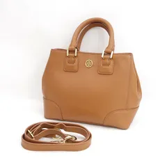 TORY BURCH / トリーバーチ ■２WAYバッグ レザー ブラウン ゴールド ハンドバッグ 【バッグ/バック/BAG/鞄/カバン】 ブランド【中古】 