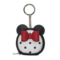 【新品】ディズニー×ケイトスペード K4818 960(ホワイト系×ブラック) コラボ キーホルダー キーリング レディース ミニーマウス ミニポーチ kate spade new york アウトレット