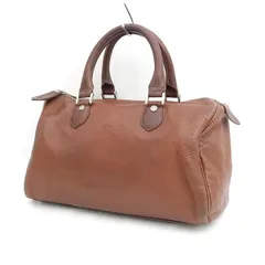 agnes b / アニエスベー ■ミニボストンバッグ レザー ブラウン  【バッグ/バック/BAG/鞄/カバン】 ブランド【中古】 