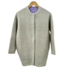 ELENDEEK(エレンディーク) ブルゾン サイズ01 S レディース美品  - アイボリー×ライトパープル 長袖/ニット/秋/冬